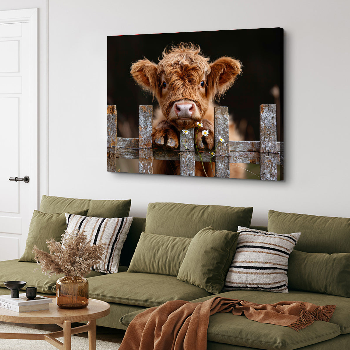 Gorgeous Highland Baby Calf Wall Art for Stunning Home Decor