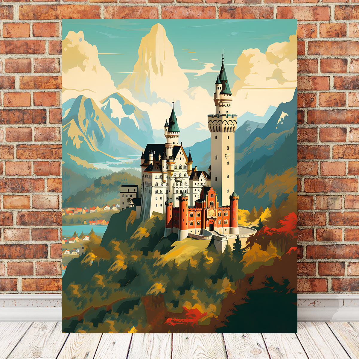 Exquisite Neuschwanstein Castle Wall Art by Valth Graphics