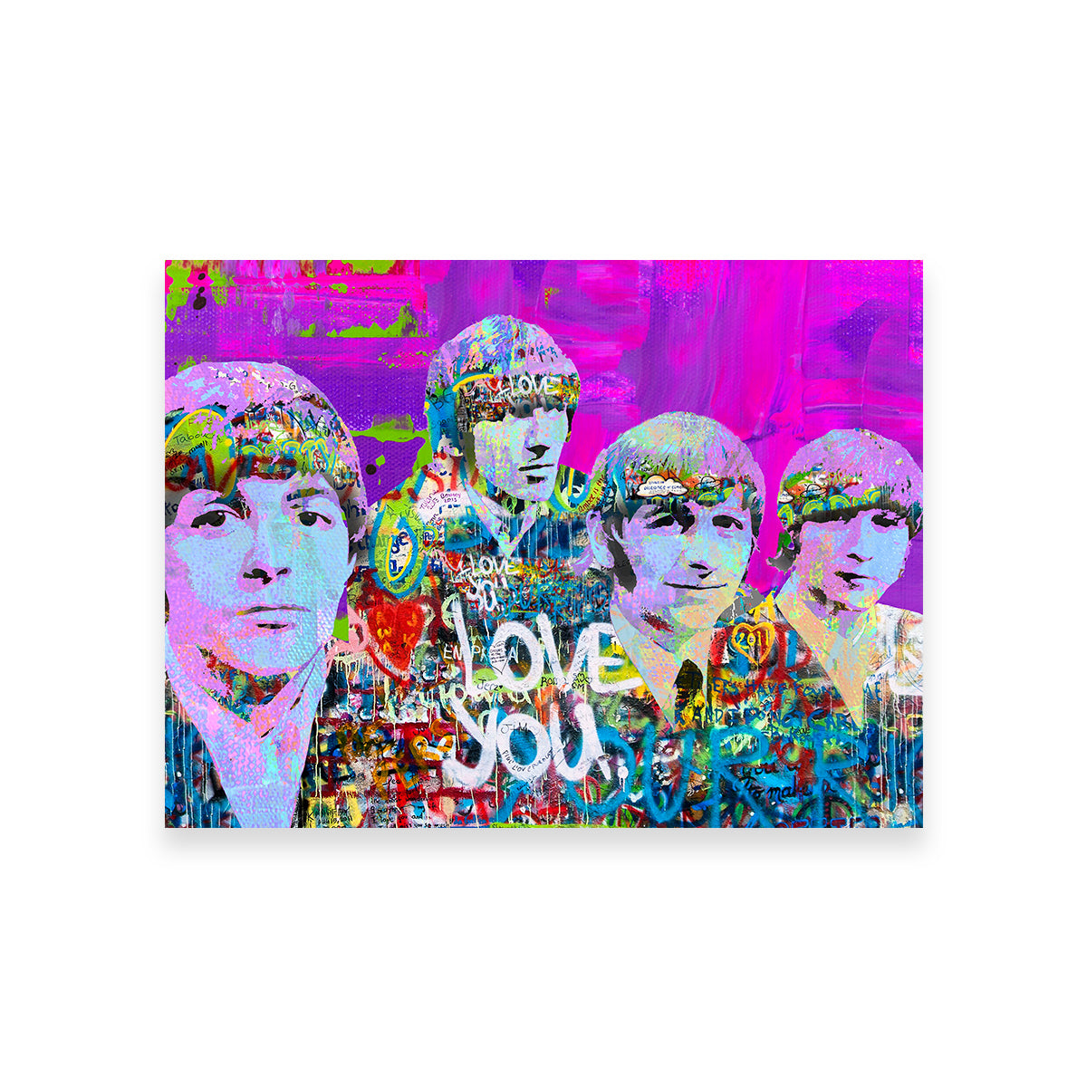 Stunning Beatles Love You Wall Art by Stephen Chambers