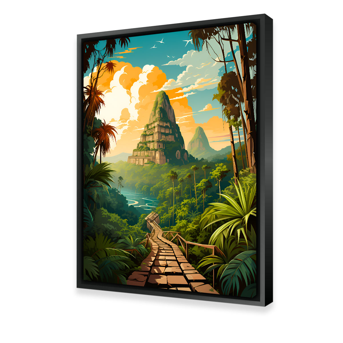 Exquisite Cambodia Bayon Temple Wall Art by Valth Graphics