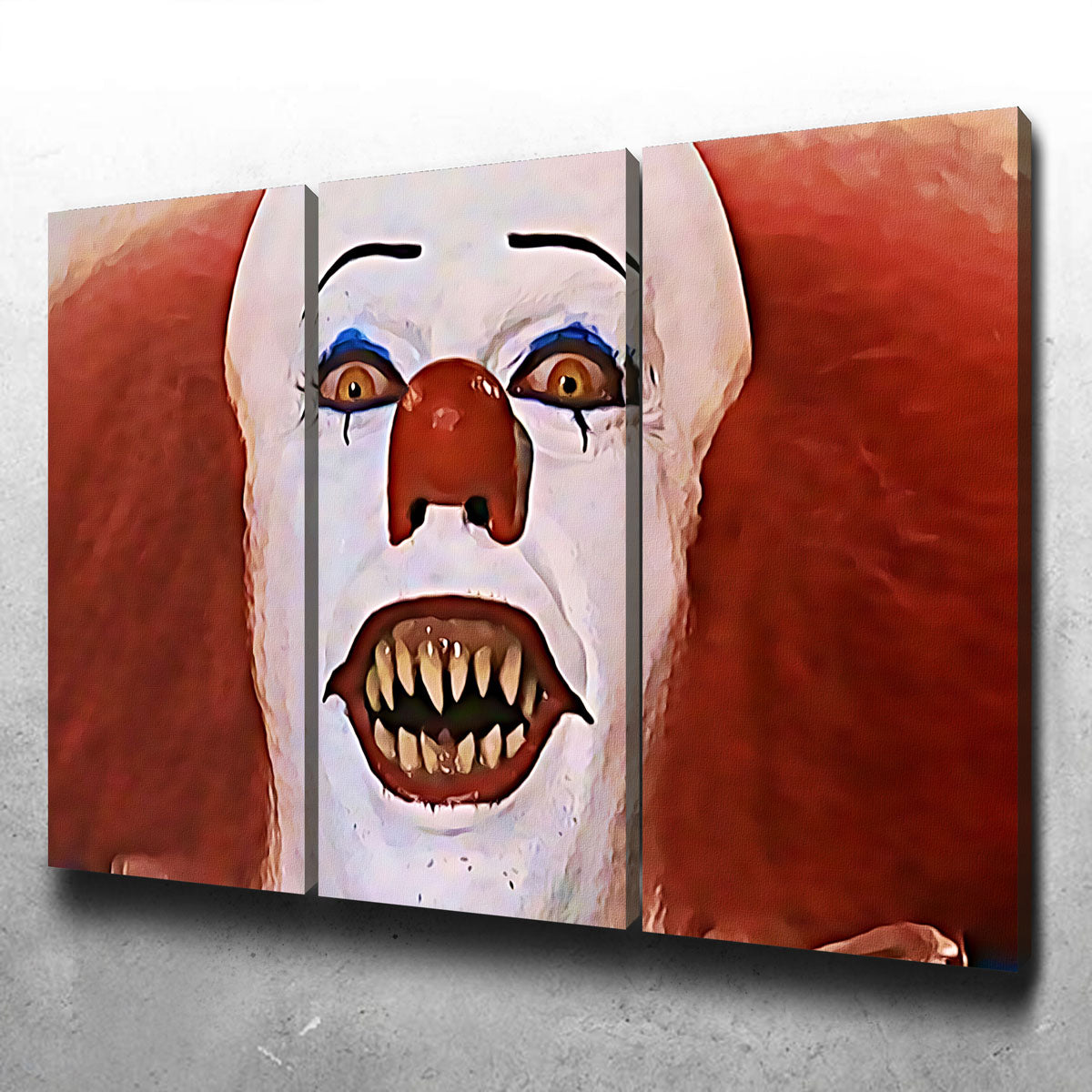 Eye - Catching Pennywise Close - up Wall Art for Your Space