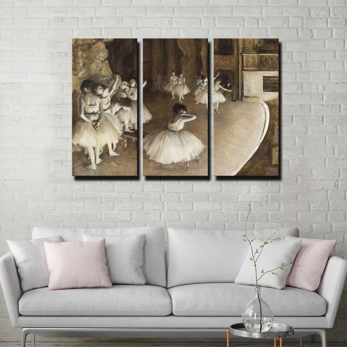 Exquisite Ballet Rehearsal Wall Art by Edgar Degas
