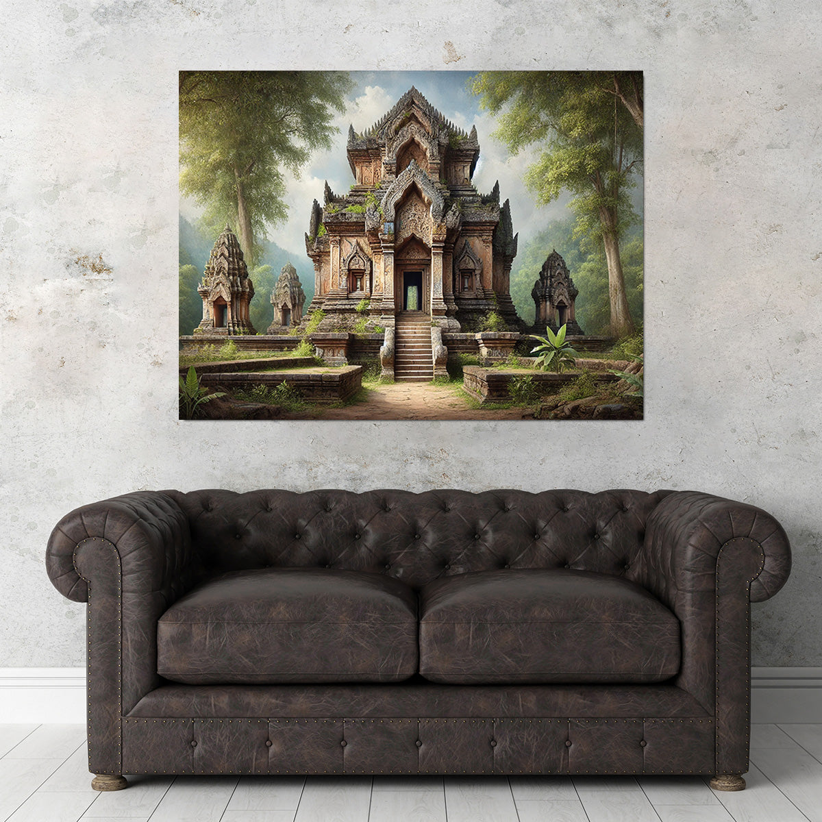 Exquisite Ancient Buddhist Temple Canvas Print