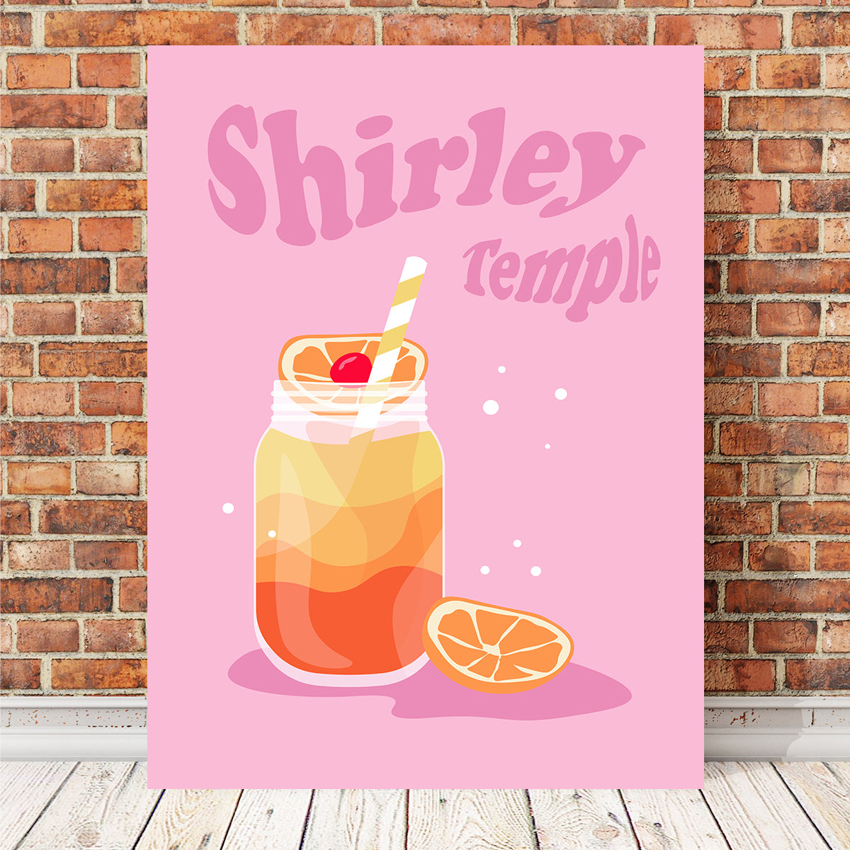 Gorgeous Shirley Temple Orange Wall Art by Groovy Vibe Studio