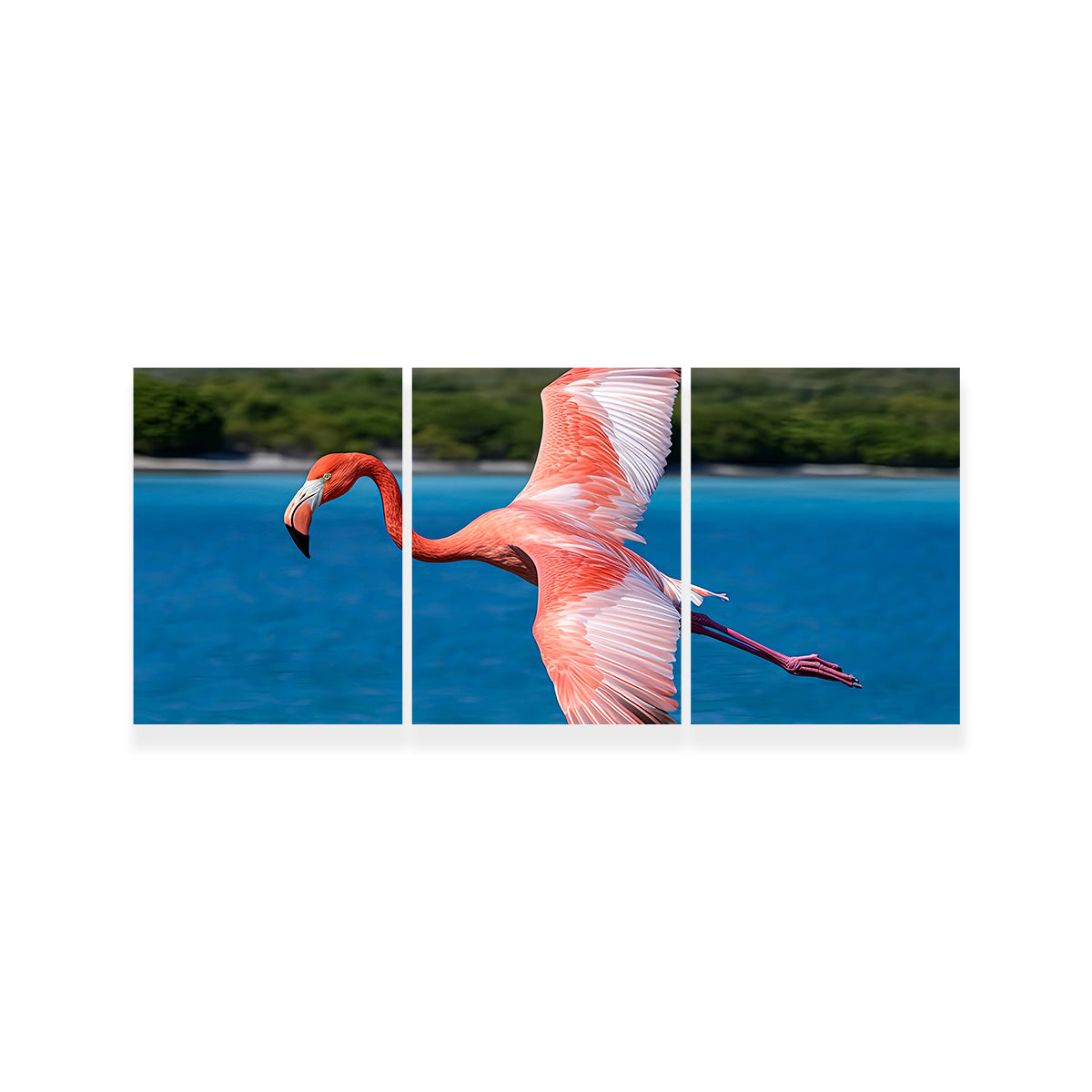 Stunning Pink Flamingo Flying Wall Art for Home Decor