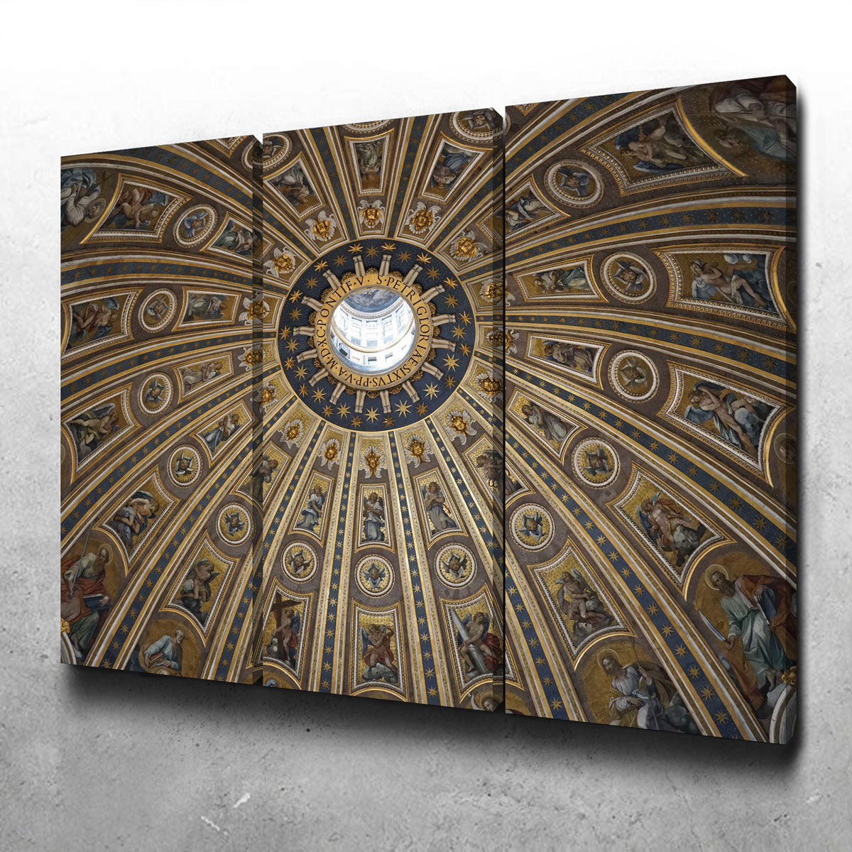 Exquisite St. Peter's Basilica Ceiling Wall Art from Vatican City