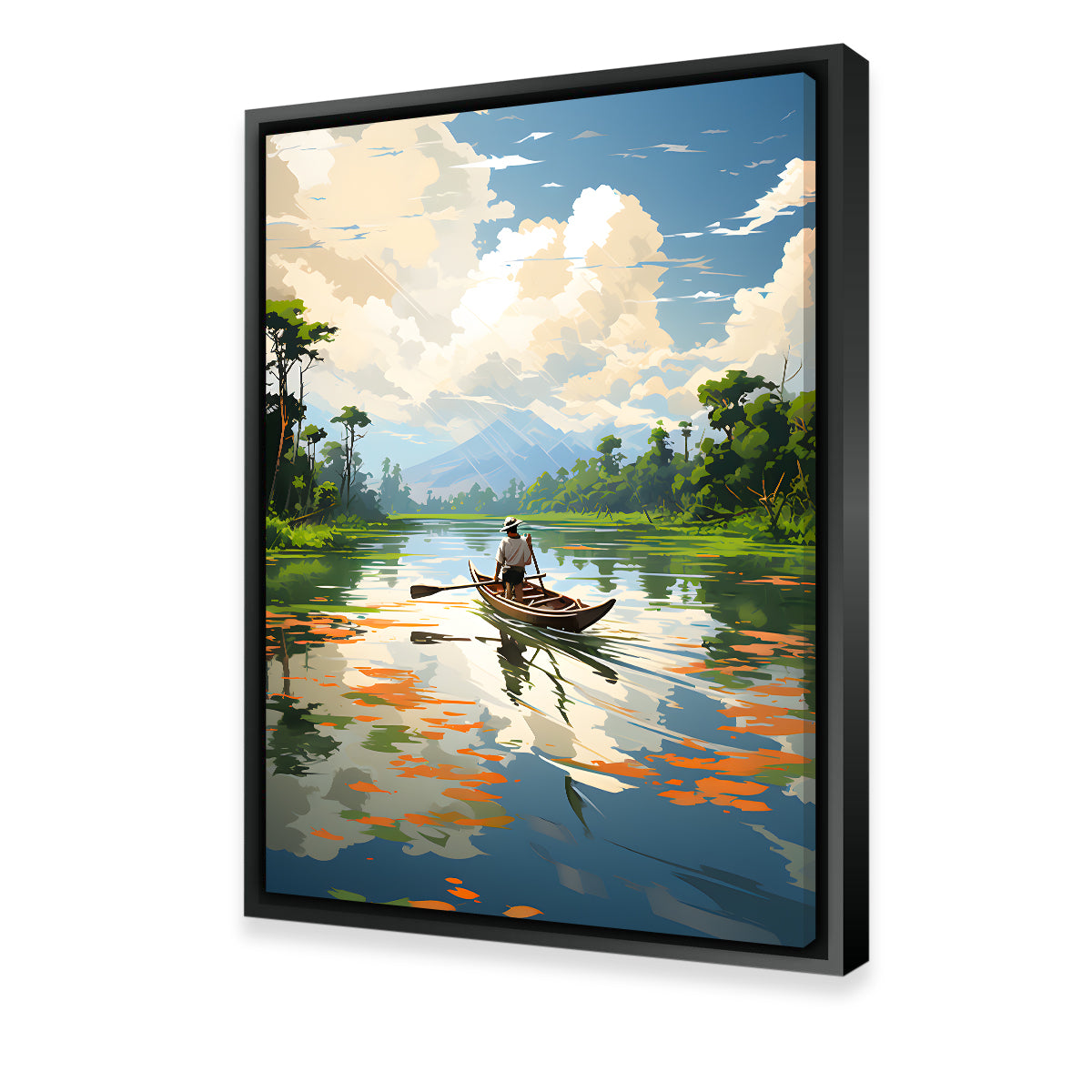 Exquisite Cambodia - Siem Reap River Wall Art by Valth Graphics