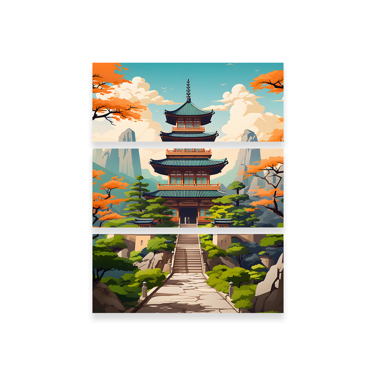 Exquisite Ancient Architecture Wall Art by Valth Graphics