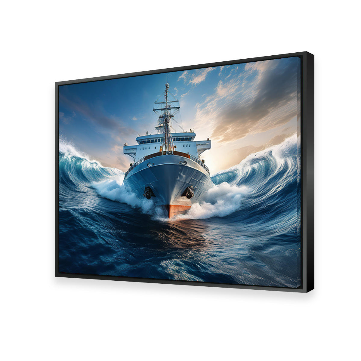Stunning Ship in High Waves Wall Art