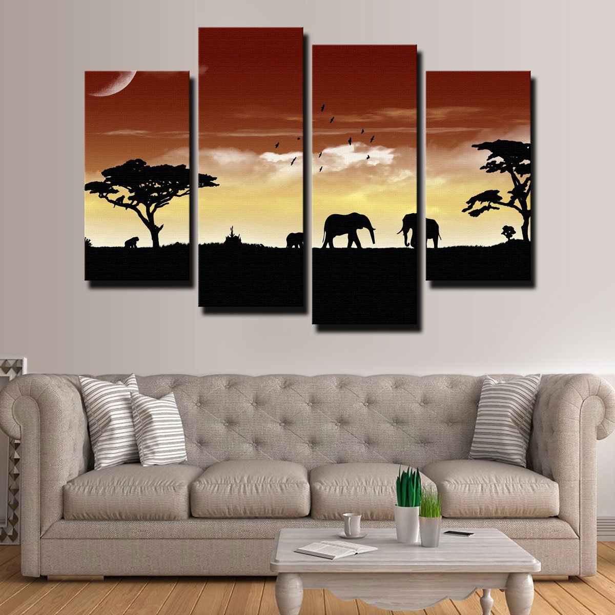 Exquisite African Sunset Wall Art - Museum-Quality Decor