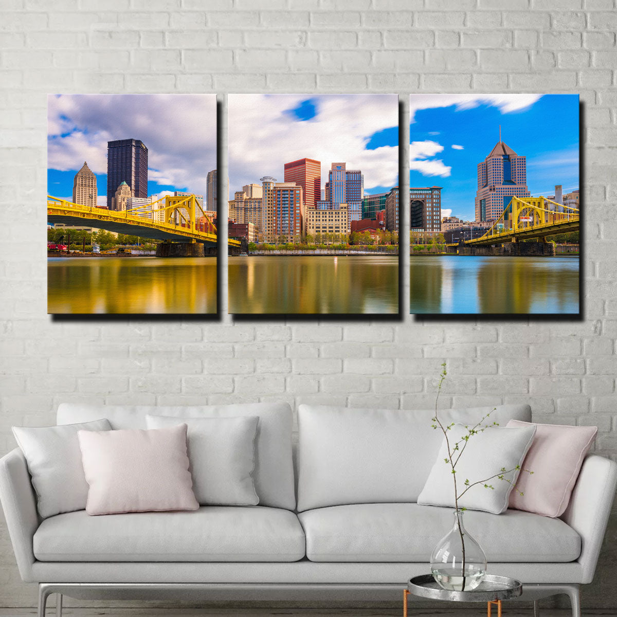 Exquisite Pittsburgh Allegheny River Wall Art - Museum-Quality Canvas on Sustainable Pine Frames