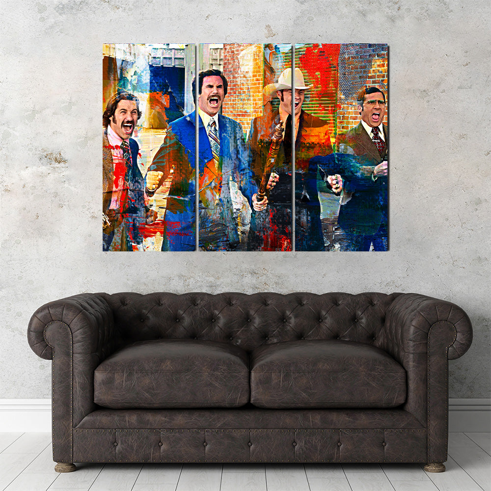 Anchorman Crew with Weapons Stunning Wall Art for Your Home Decor