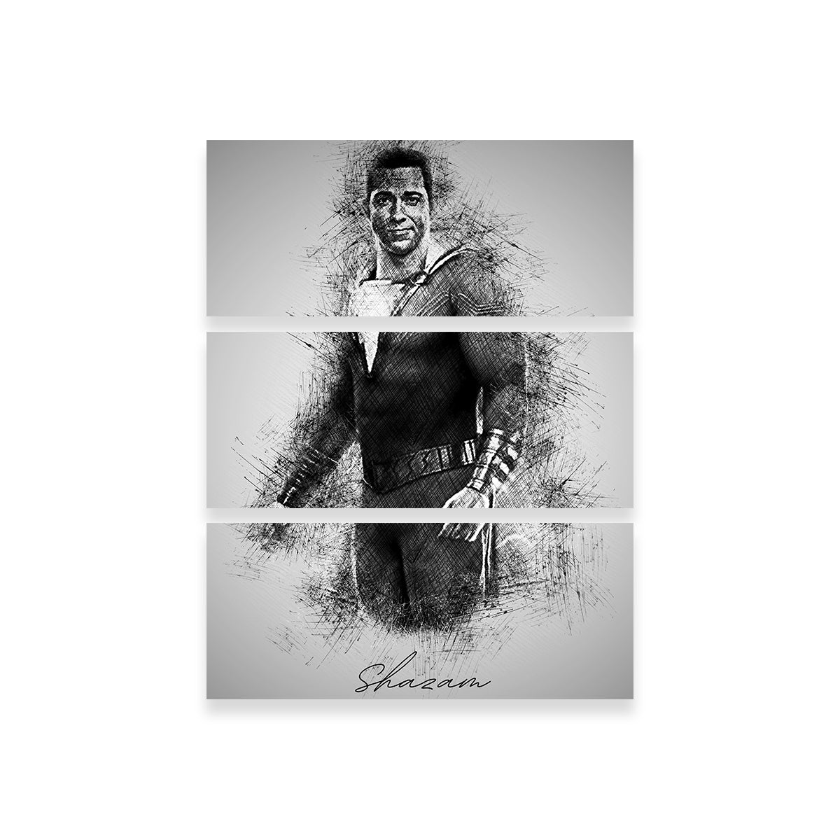 Stunning Shazam Wall Art - Handmade Museum-Quality Canvas