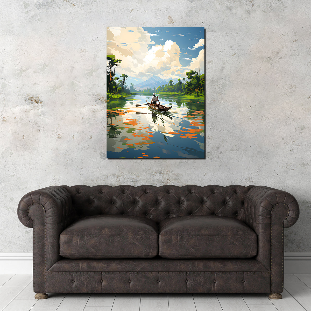 Exquisite Cambodia - Siem Reap River Wall Art by Valth Graphics