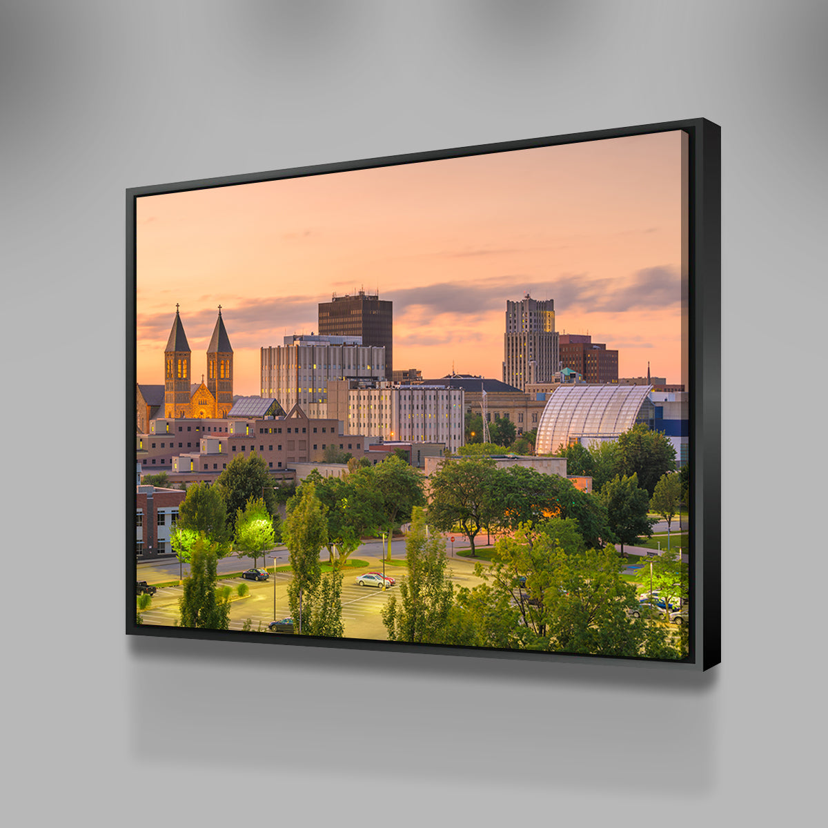 Stunning Akron Downtown Skyline Wall Art for Home Decor