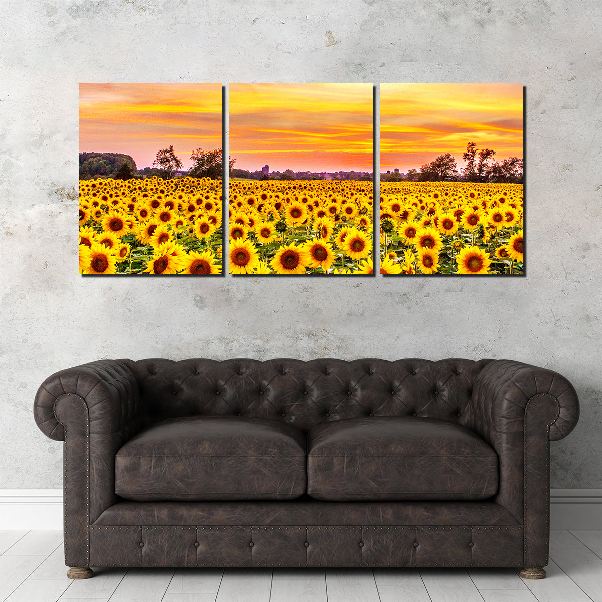 Stunning Bed of Sunflowers Wall Art for Your Home Decor