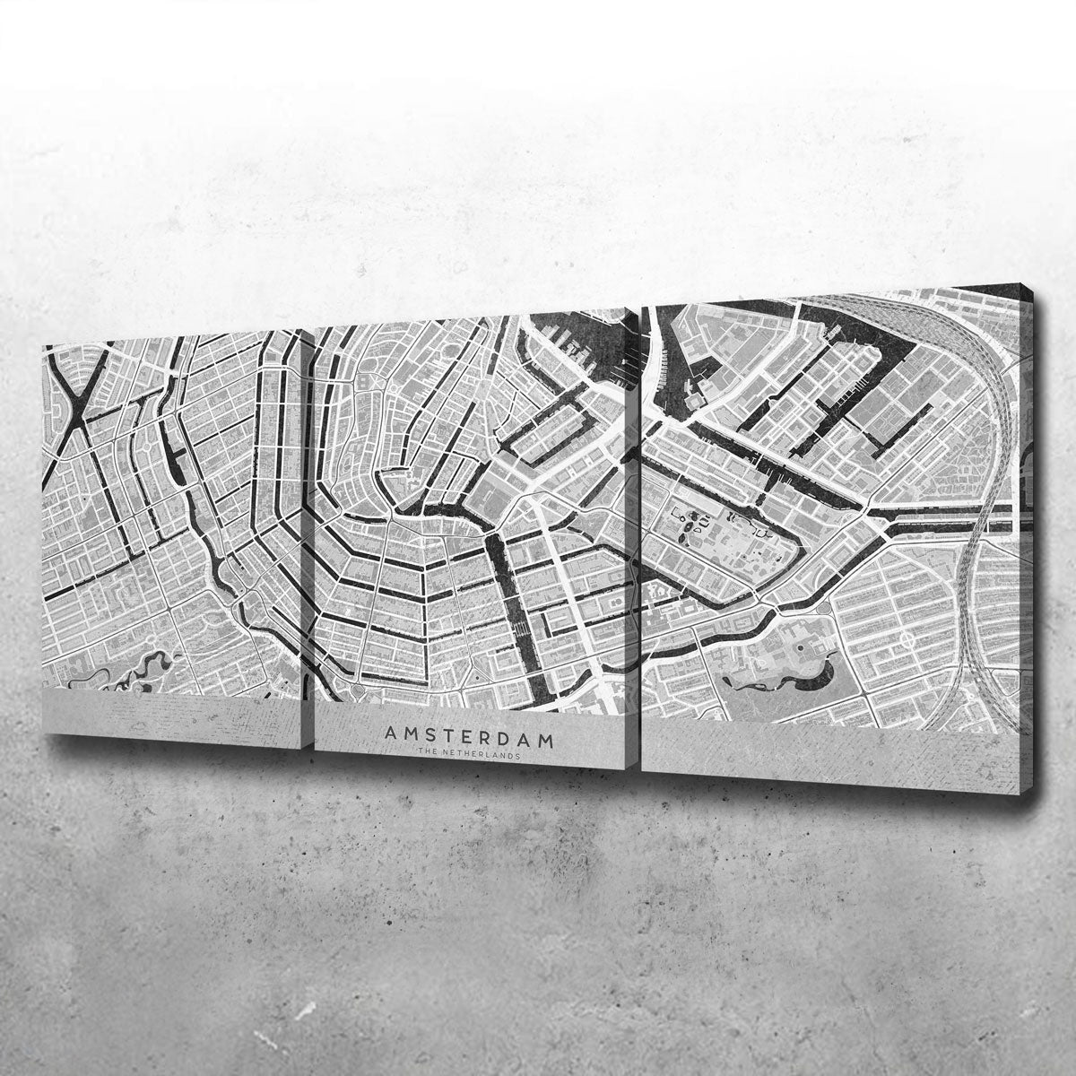 Stunning Amsterdam Map 2 Wall Art - Ideal for Home Decor