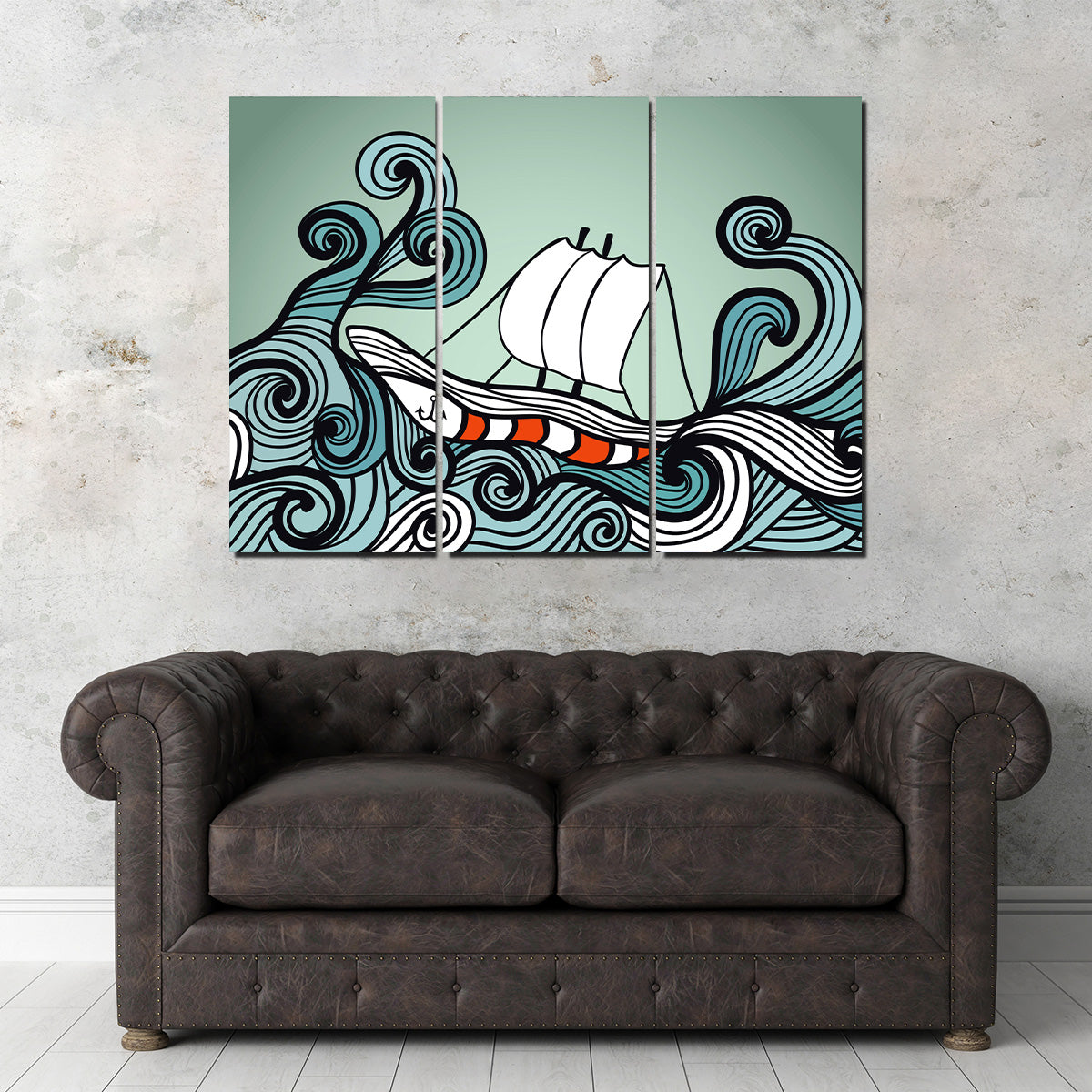 Exquisite Ship Art Wall Decor Canvas