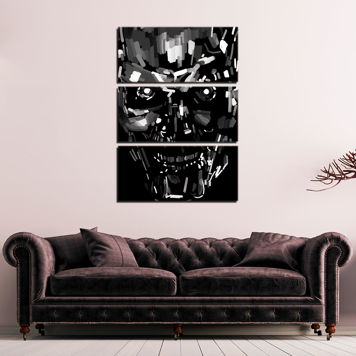 Stylish Skull Black And White Wall Art by Andy Brackpool
