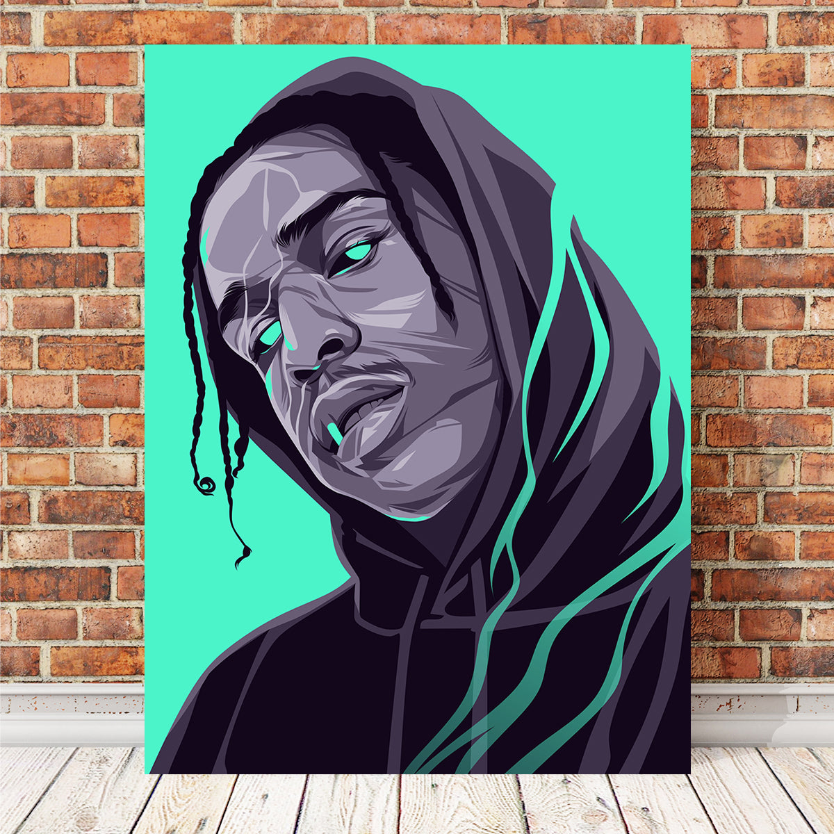 ASAP Rocky Turquoise Wall Art - Stunning Museum-Quality Canvas