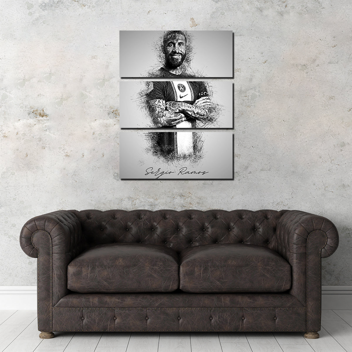 Sergio Ramos High - Quality Wall Art by Albi Art