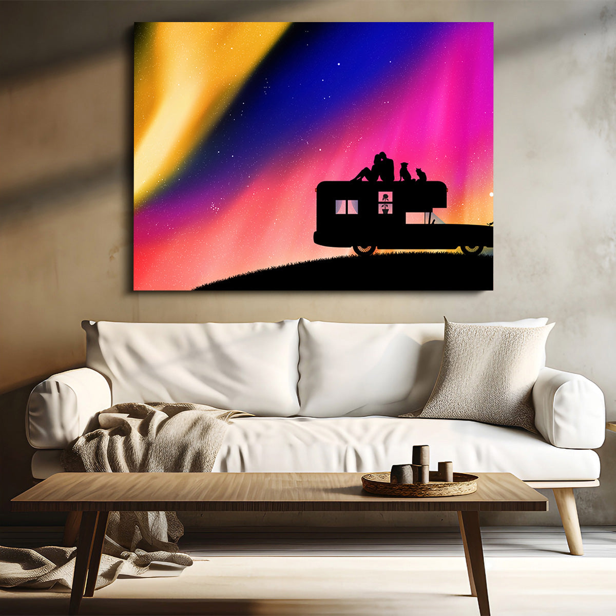 Stunning Northern Lights Camping Wall Art for Your Home Decor
