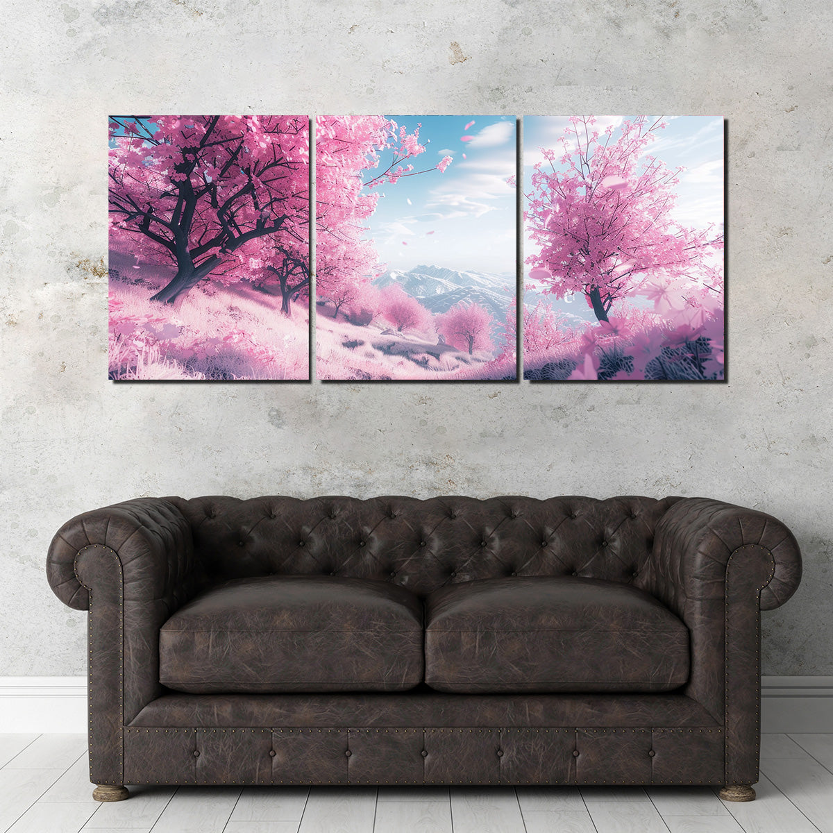 Stunning Pink Forest Wall Art