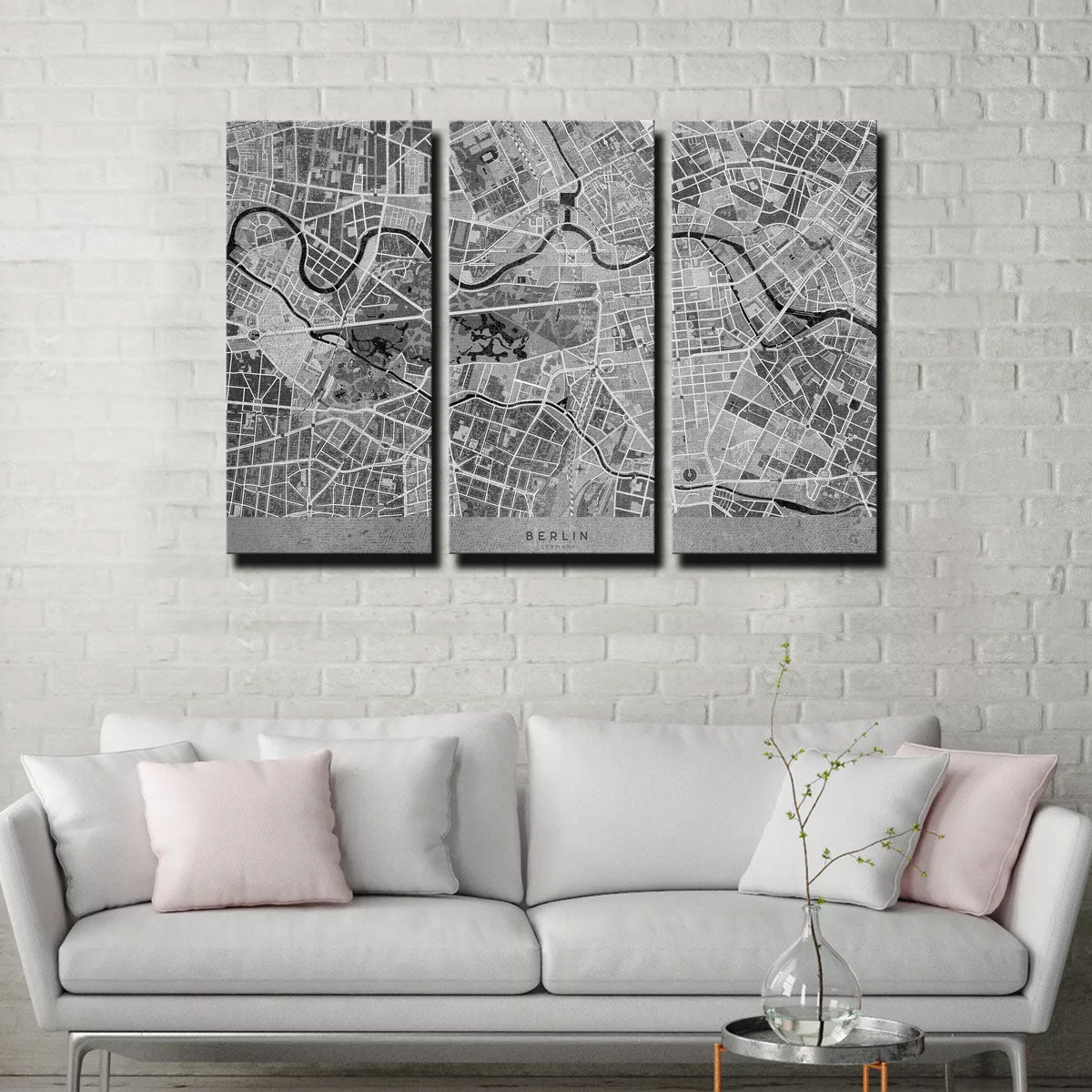 Exquisite Berlin Map 2 Wall Art for Your Home Decor