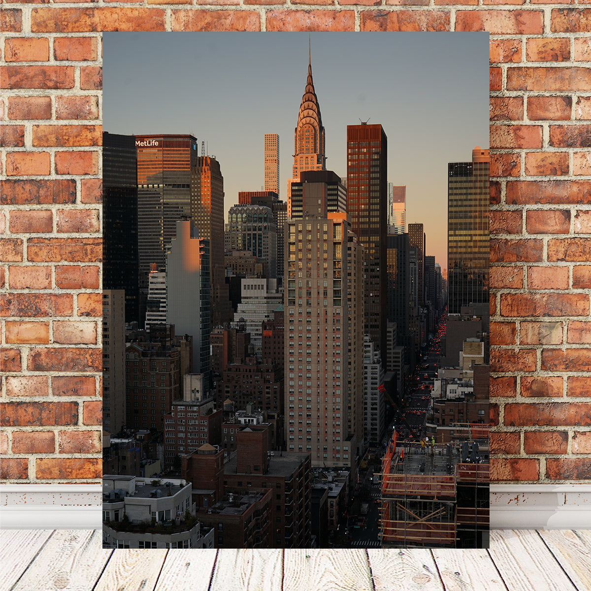 Stunning Shadow on NYC Skyline Wall Art - Ideal Decor Piece