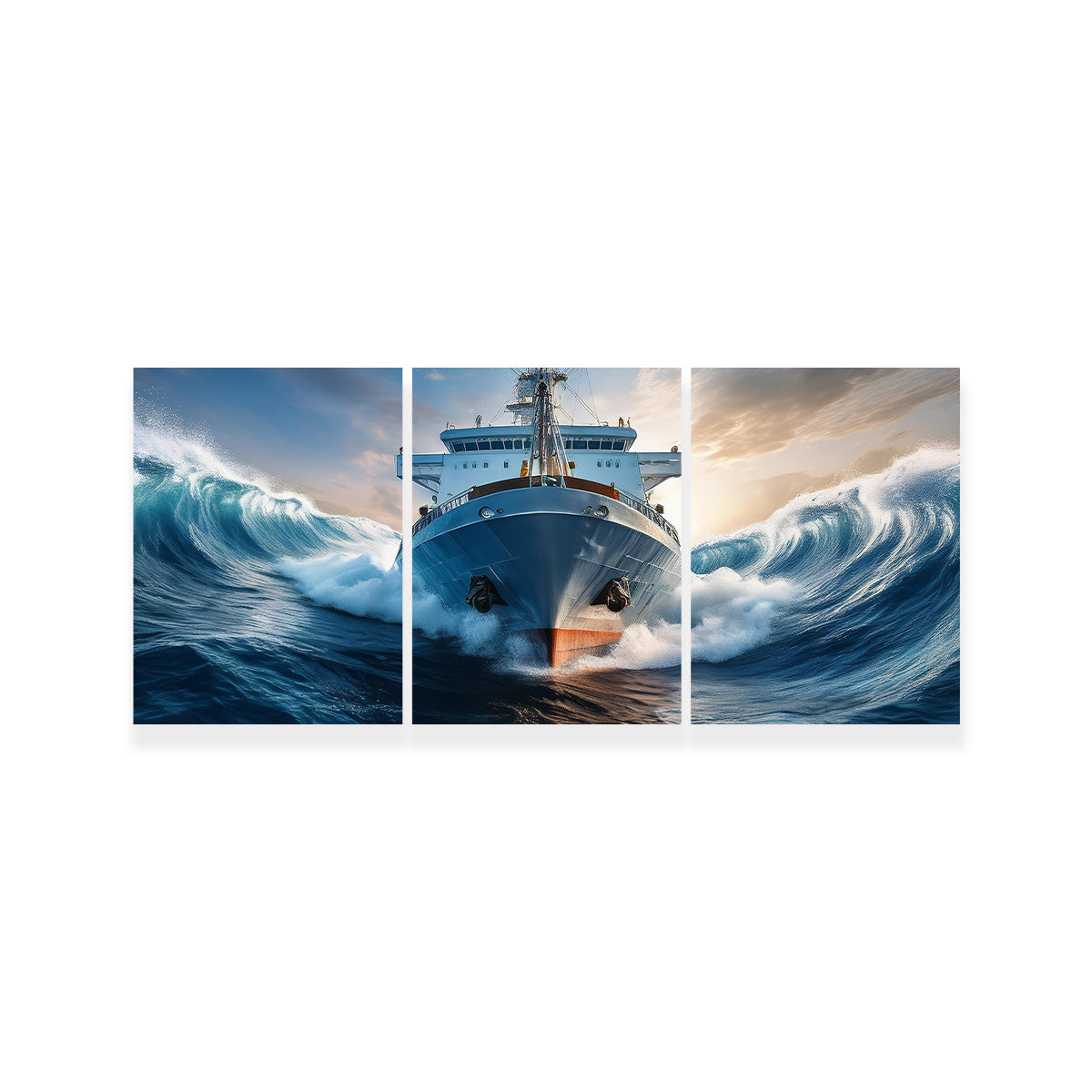 Stunning Ship in High Waves Wall Art