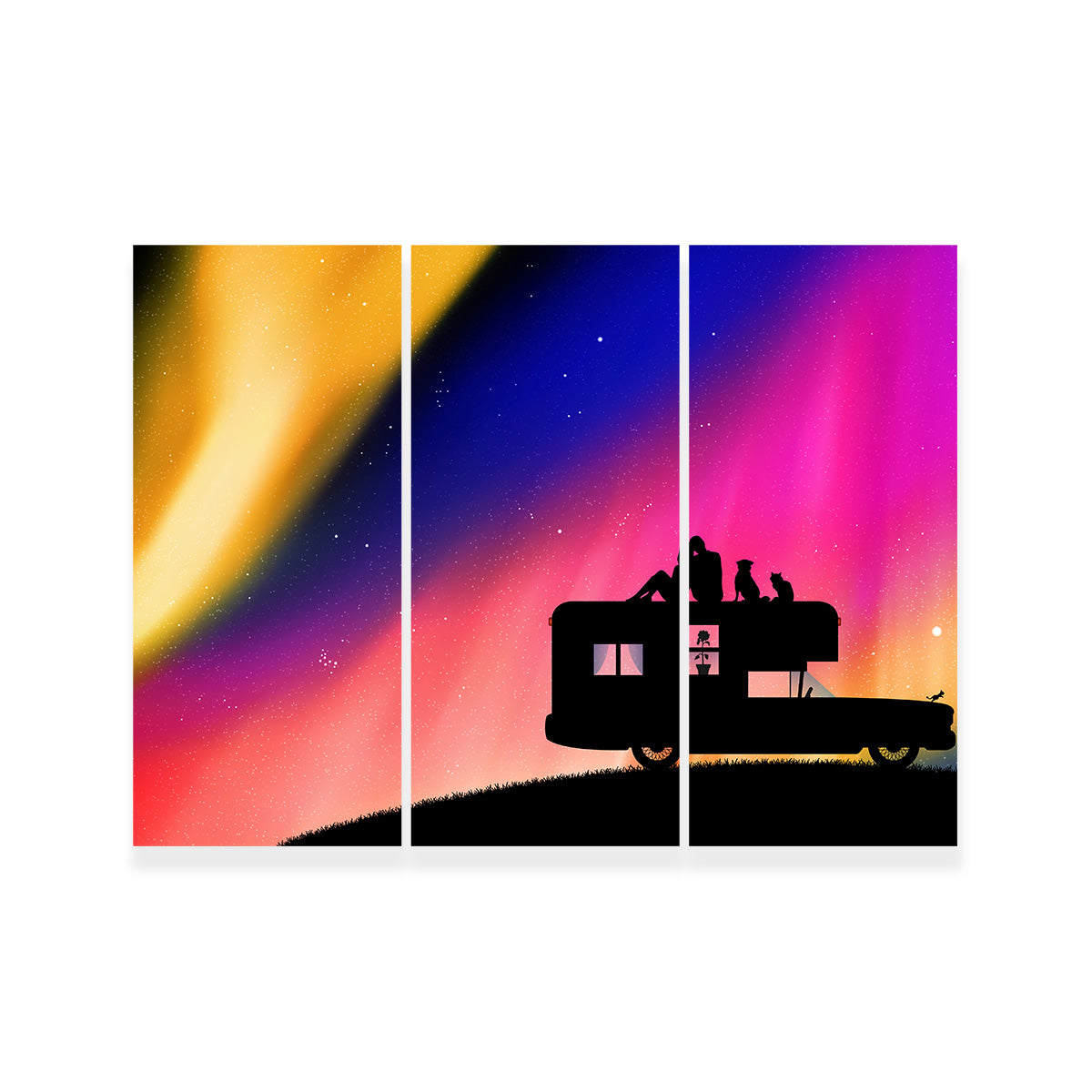 Stunning Northern Lights Camping Wall Art for Your Home Decor