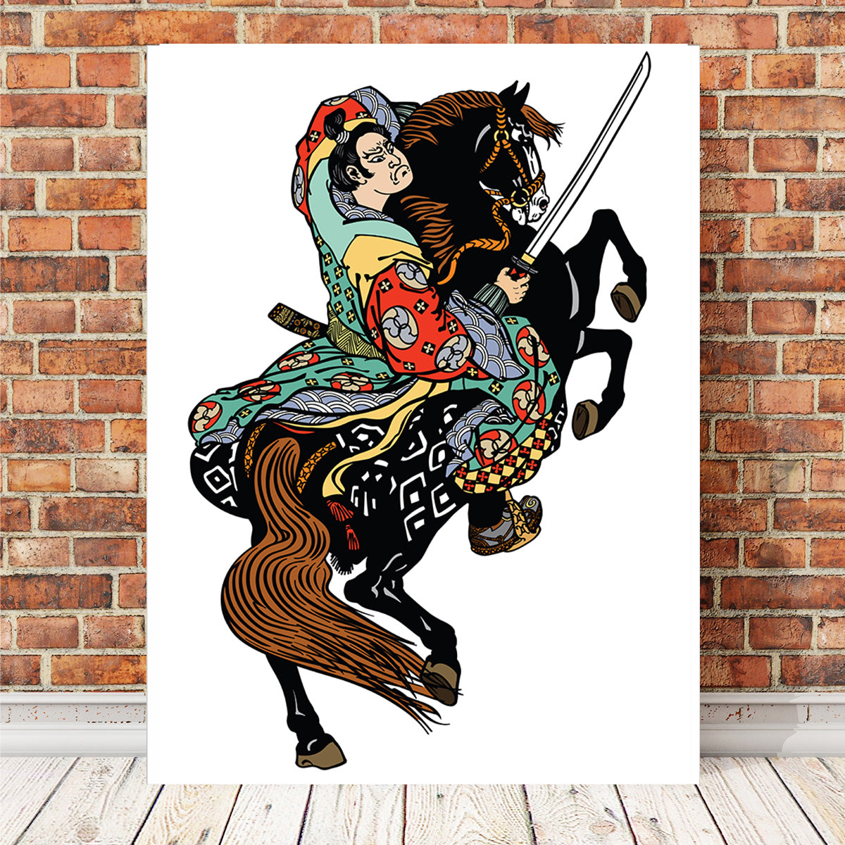 Exquisite Noble Samurai Horseman Wall Art for Stunning Decor