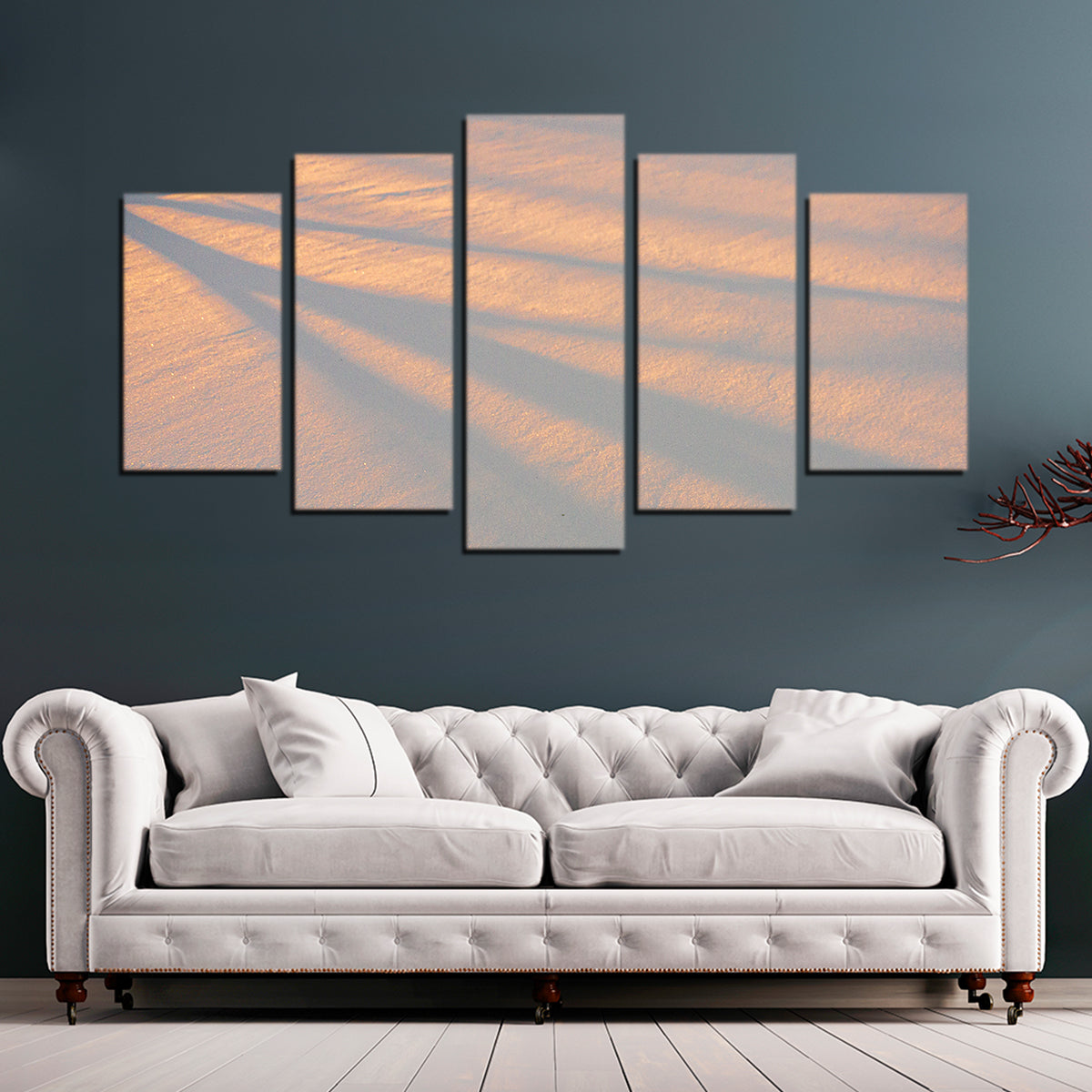 Enchanting Shadows in the Snow Wall Art by Mike Cotton
