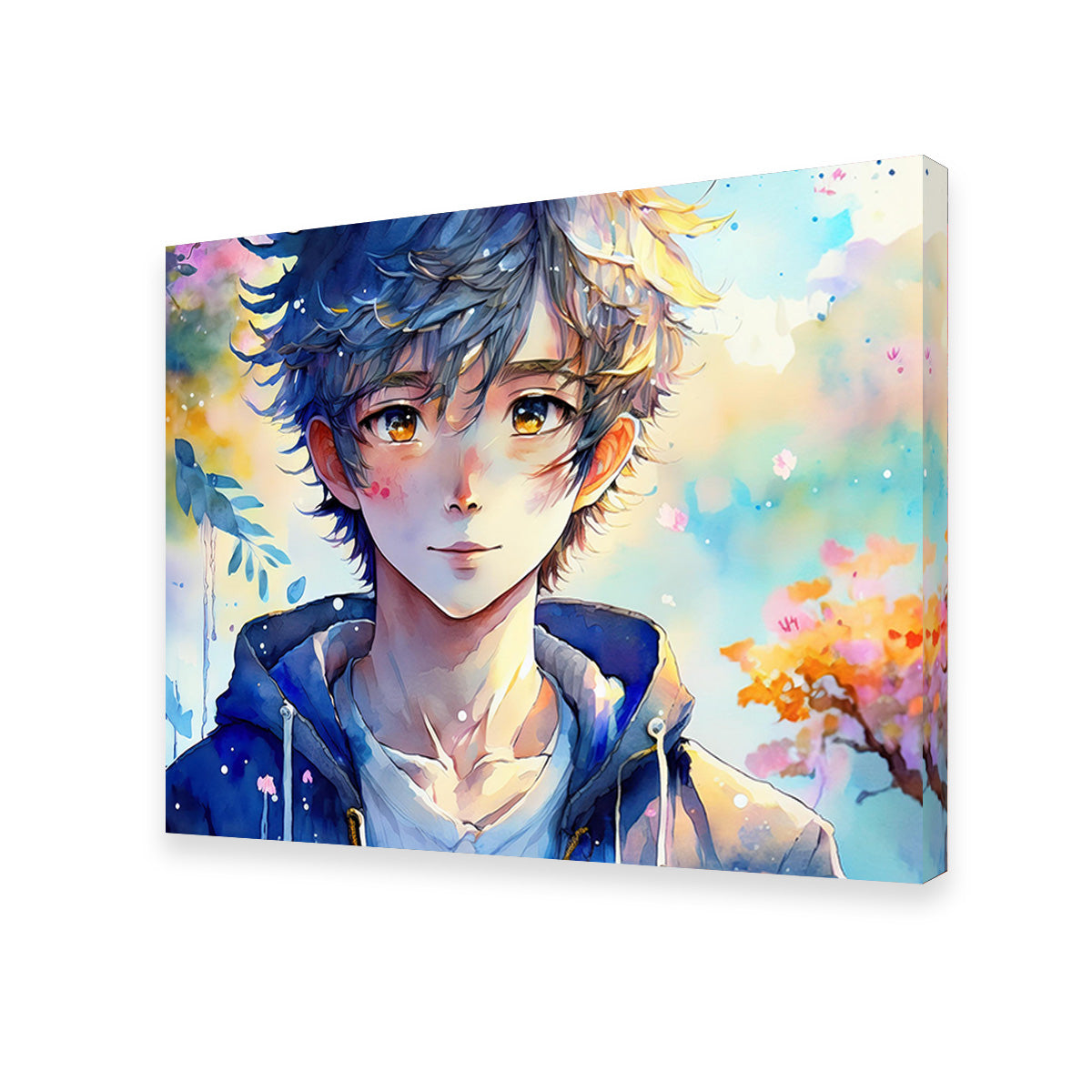 Stunning Anime Boy Watercolor Art Print