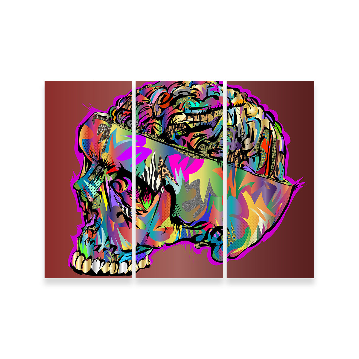 Eye - Catching Skull Brain Wall Art for Stunning Home Decor