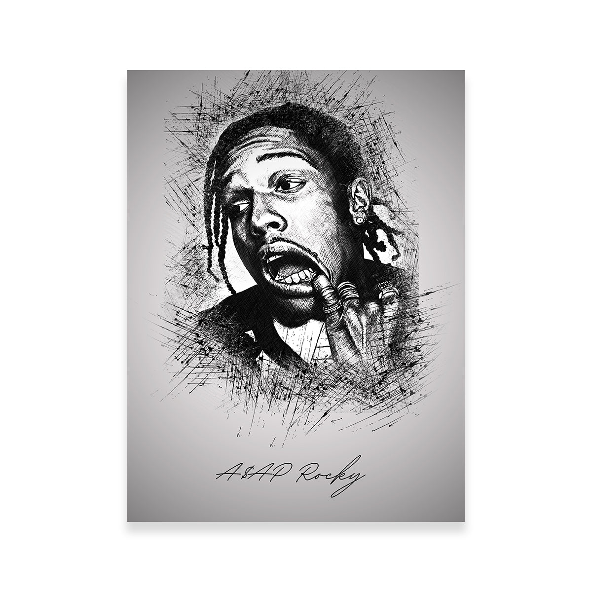 Asap Rocky Teeth Wall Art