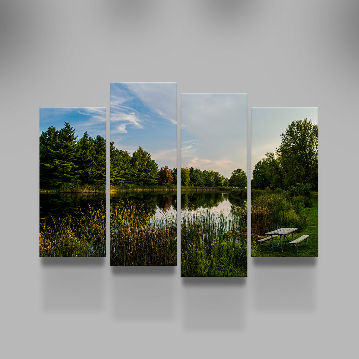 Stunning Alum Creek Fishing Pond Wall Art for Home Decor
