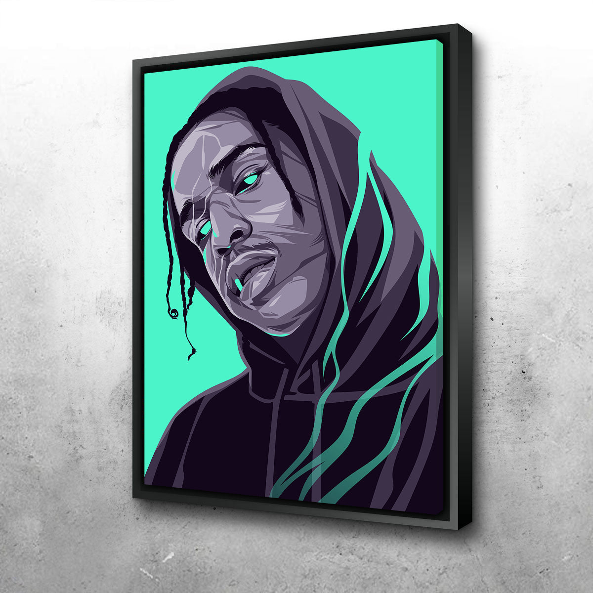 ASAP Rocky Turquoise Wall Art - Stunning Museum-Quality Canvas