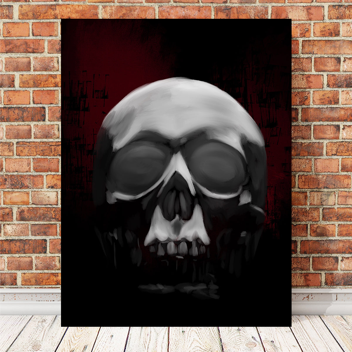 Stunning White Skull Wall Art by Andy Brackpool