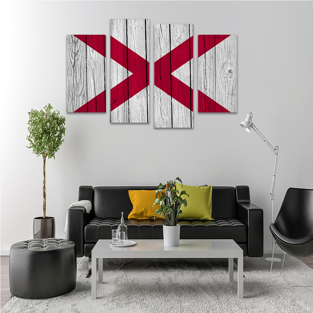 Eye - Catching Alabama State Flag Wall Art for Your Home Decor