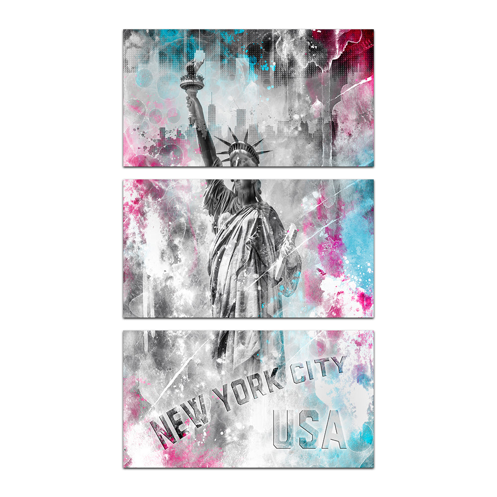 Stunning Pop Art Statue of Liberty Wall Art by Melanie Viola