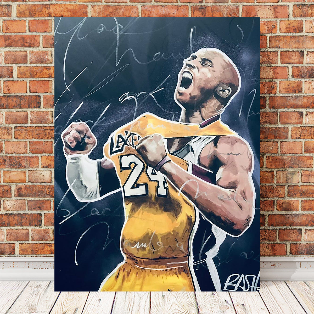 Stunning Portrait of Kobe Bryant Wall Art by Bash