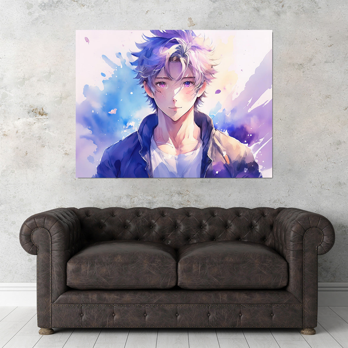 Captivating Anime Boy Abstract Artwork