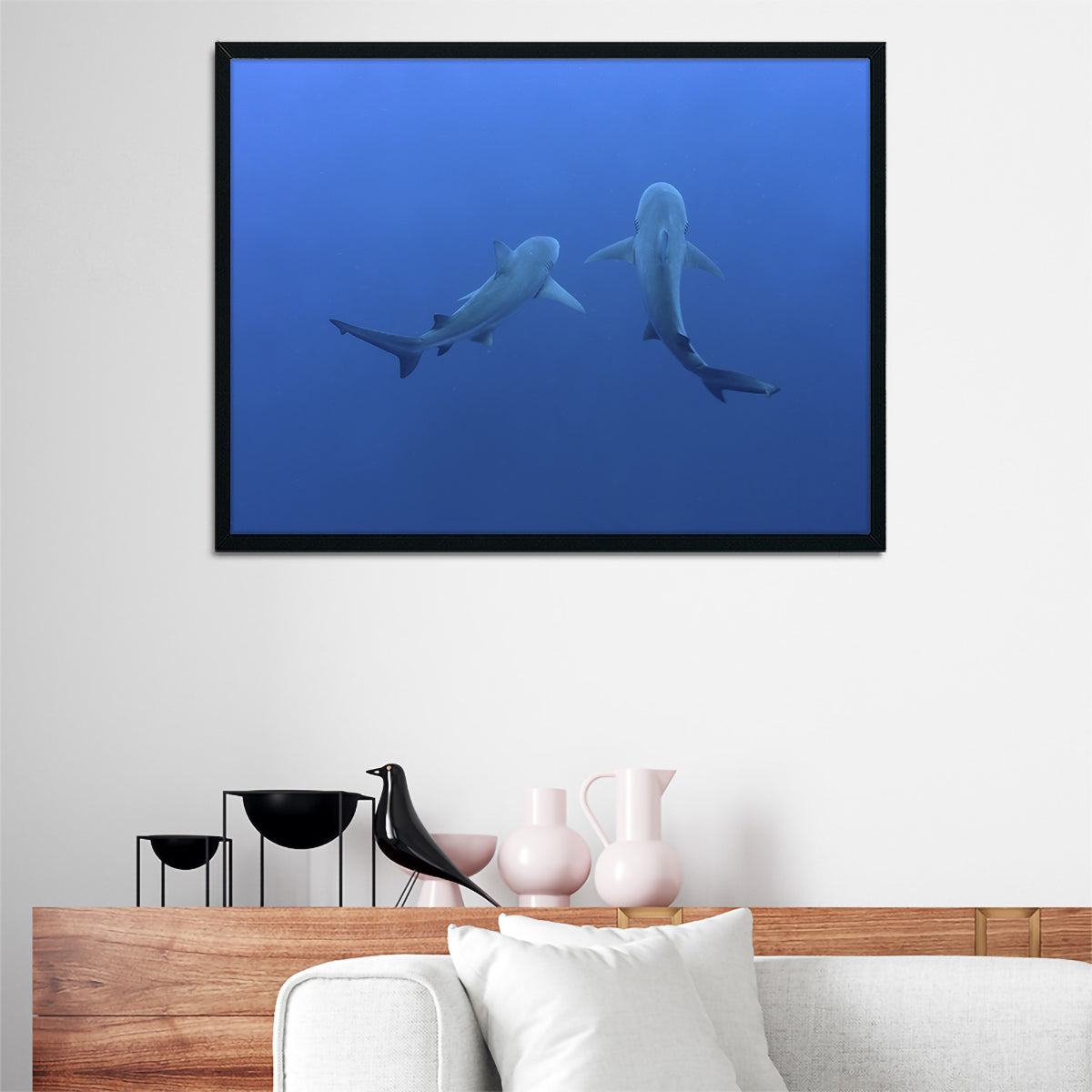 Stunning Shark Mates Wall Art - Museum Quality Decor