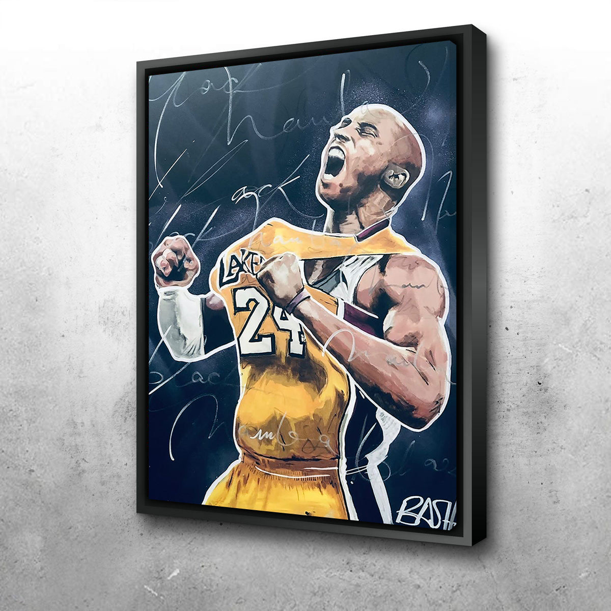 Stunning Portrait of Kobe Bryant Wall Art by Bash