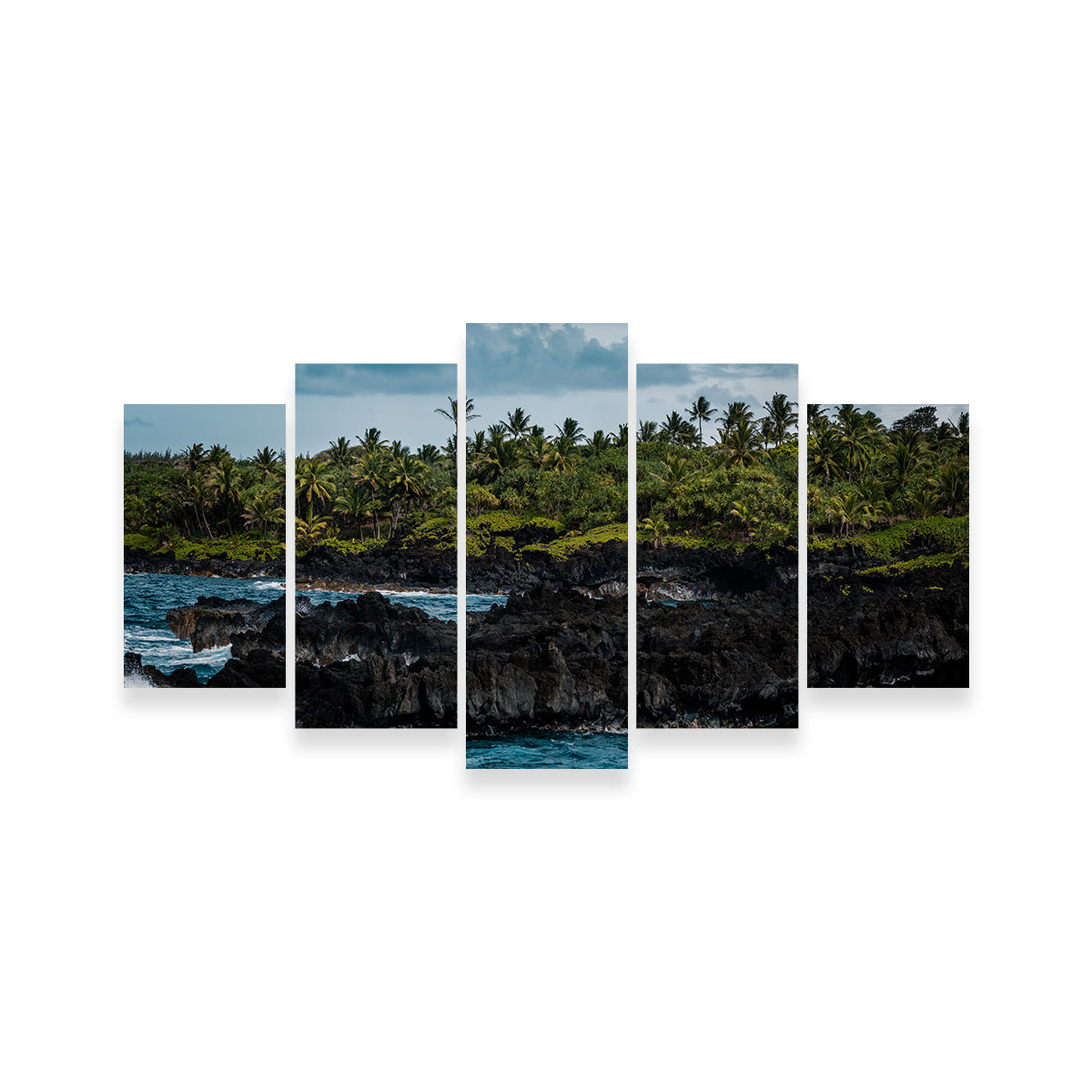Stunning Ocean and Lava Rock Wall Art by Lucas Moore