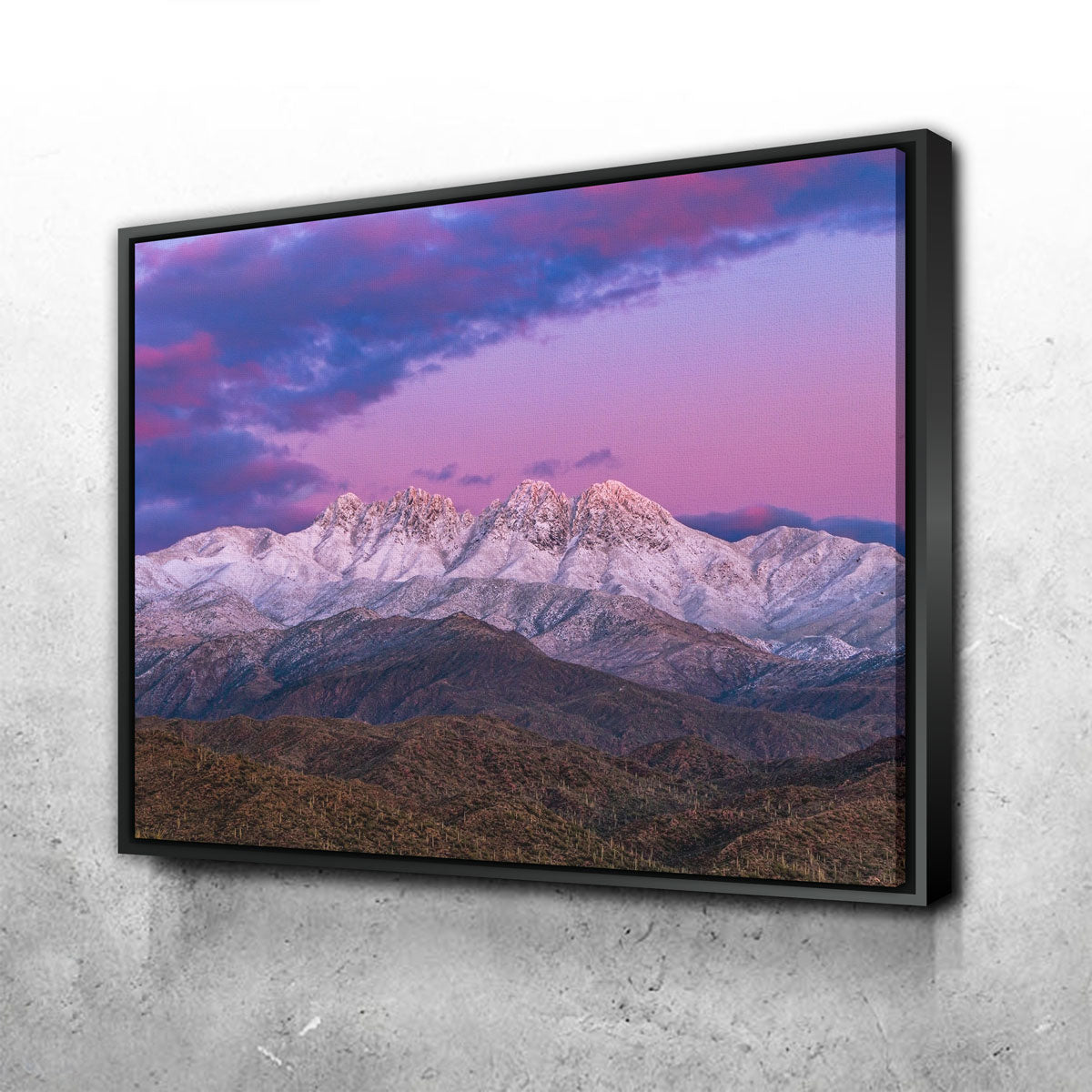 Exquisite Snow - Clad Four Peaks Mountain Wall Art for Stunning Home Decor
