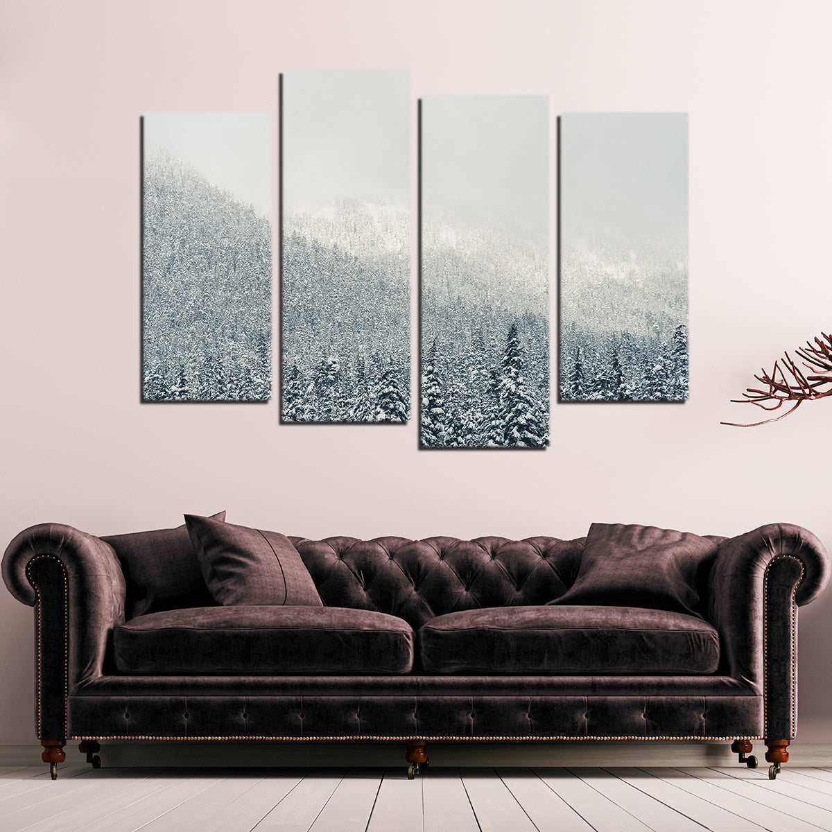 Exquisite Snowy Mountains Wall Art by Mike Cotton