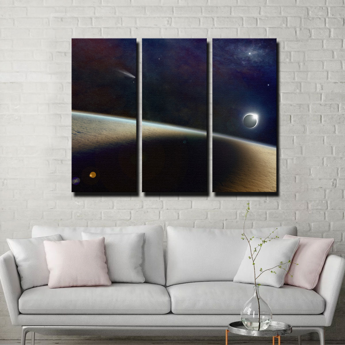 Breathtaking Shadow of the Solar Eclipse Wall Art for Stunning Home Decor