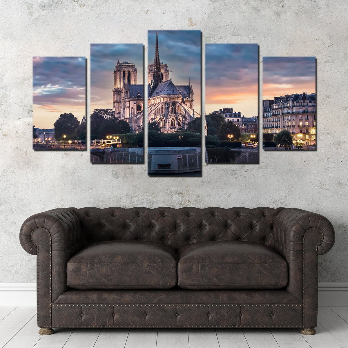 Stunning Notre Dame Sunset Wall Art for Home Decor